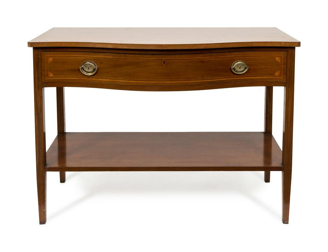 A Hepplewhite Style Mahogany Console Table Height 34 (1 of 1)