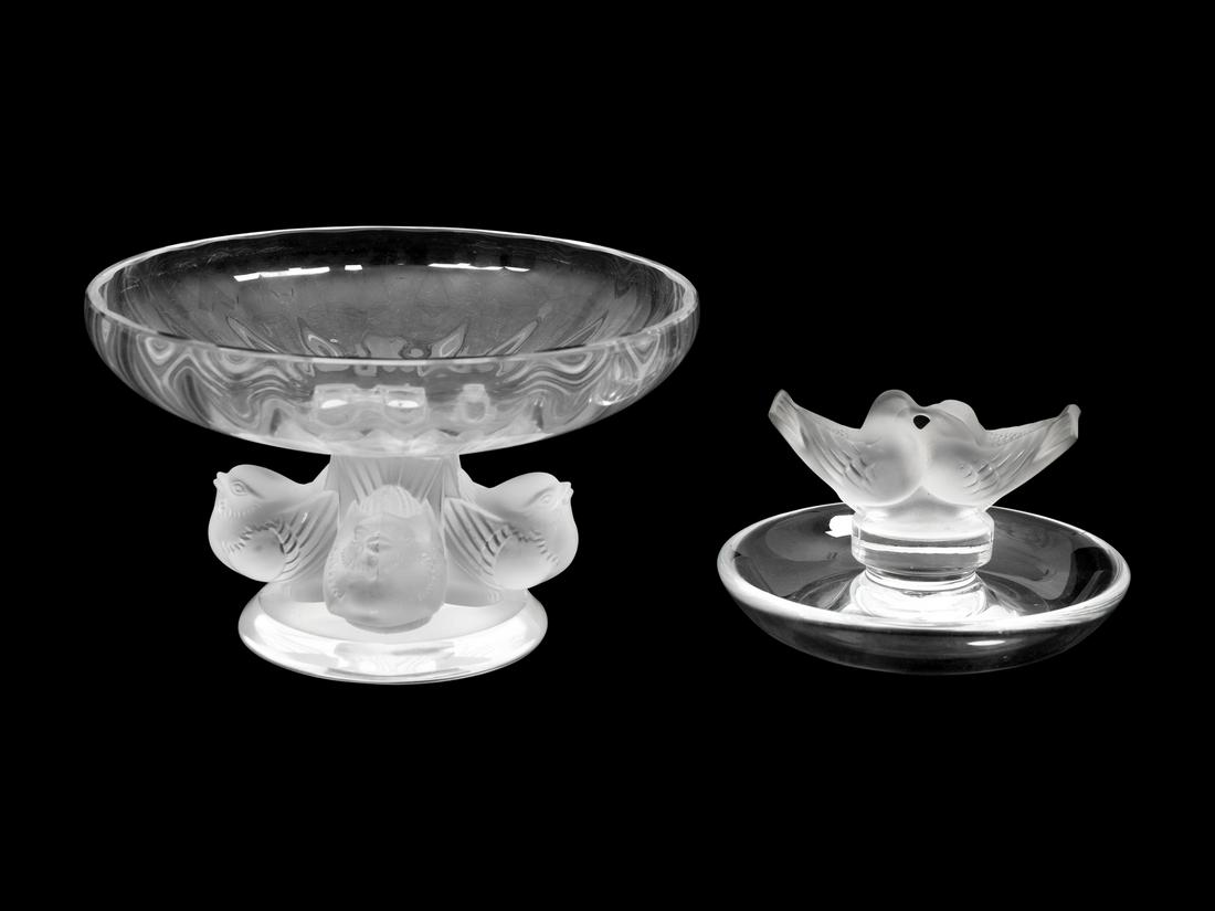Two Lalique Items Largest height 3 1/2 x diameter 5 1/2 (1 of 1)