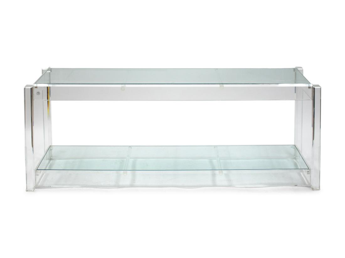 A Contemporary Lucite Console Table 20TH CENTURY  (1 of 1)