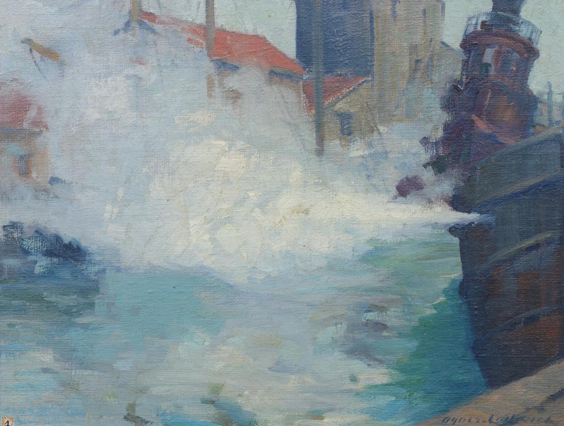 Agnes Lodwick (American, 20th century) Harbor Scene (1 of 1)