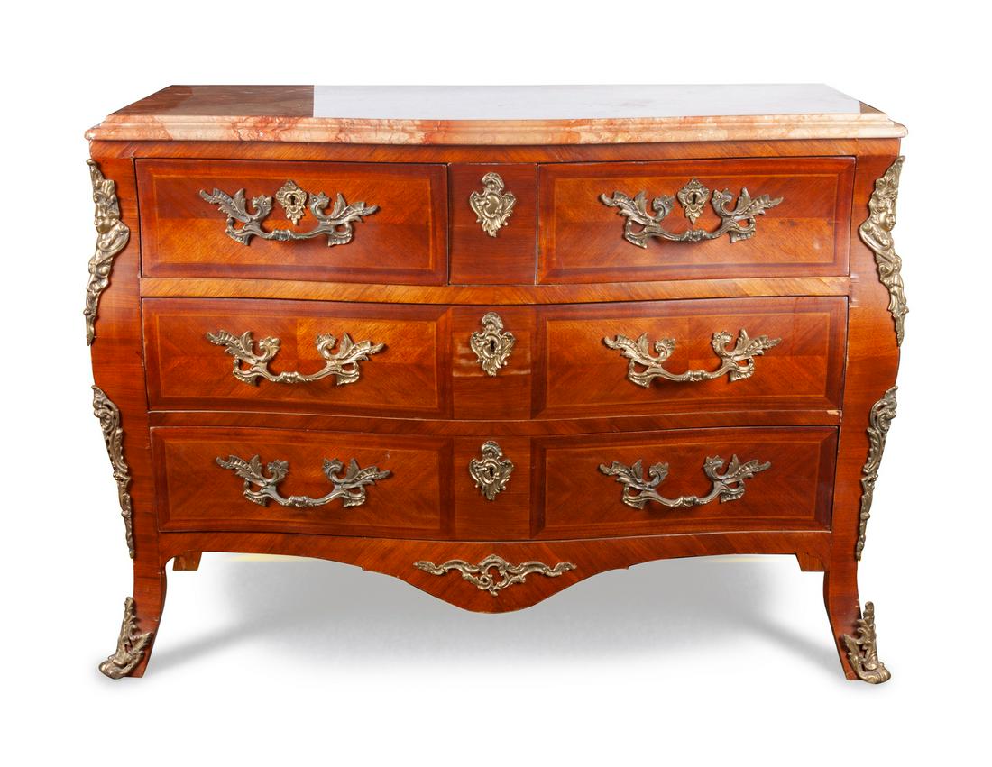 A Louis XV Style Bombe Chest Height 33 1/2 x width 45 x (1 of 1)