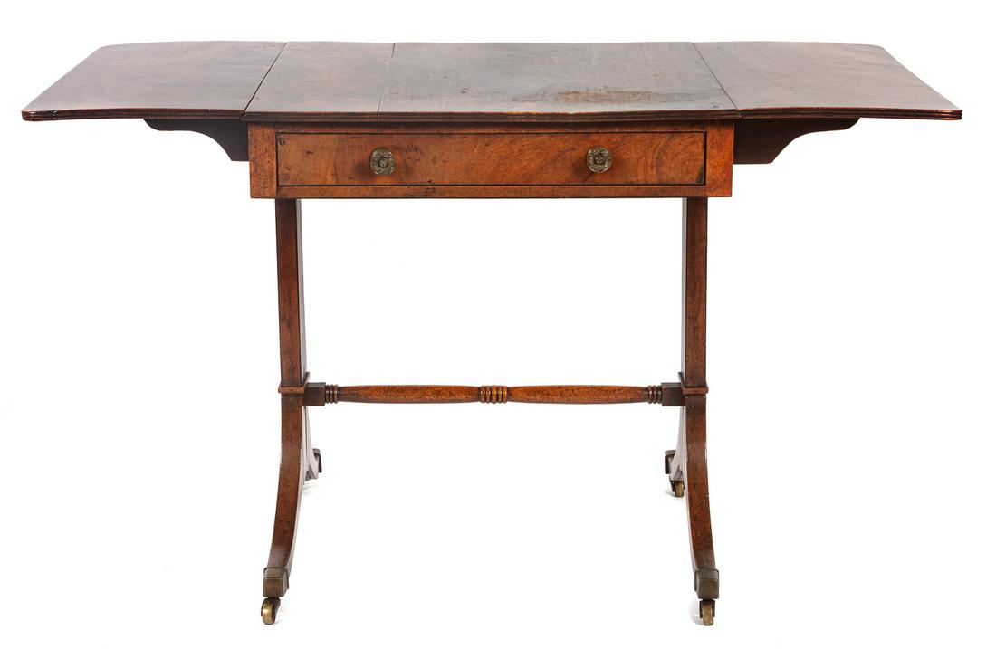 A Regency Mahogany Sofa Table Height 28 x width 46 1/4 (1 of 1)
