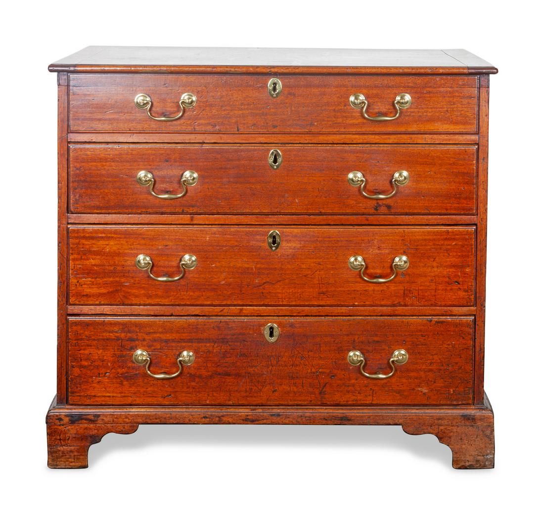 A George III Chippendale Style Mahogany Campaign Chest (1 of 1)