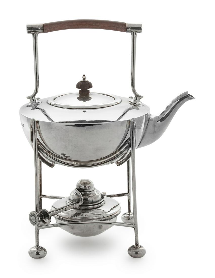 An English Silver Kettle-on-Stand Mappin & Webb, (1 of 1)