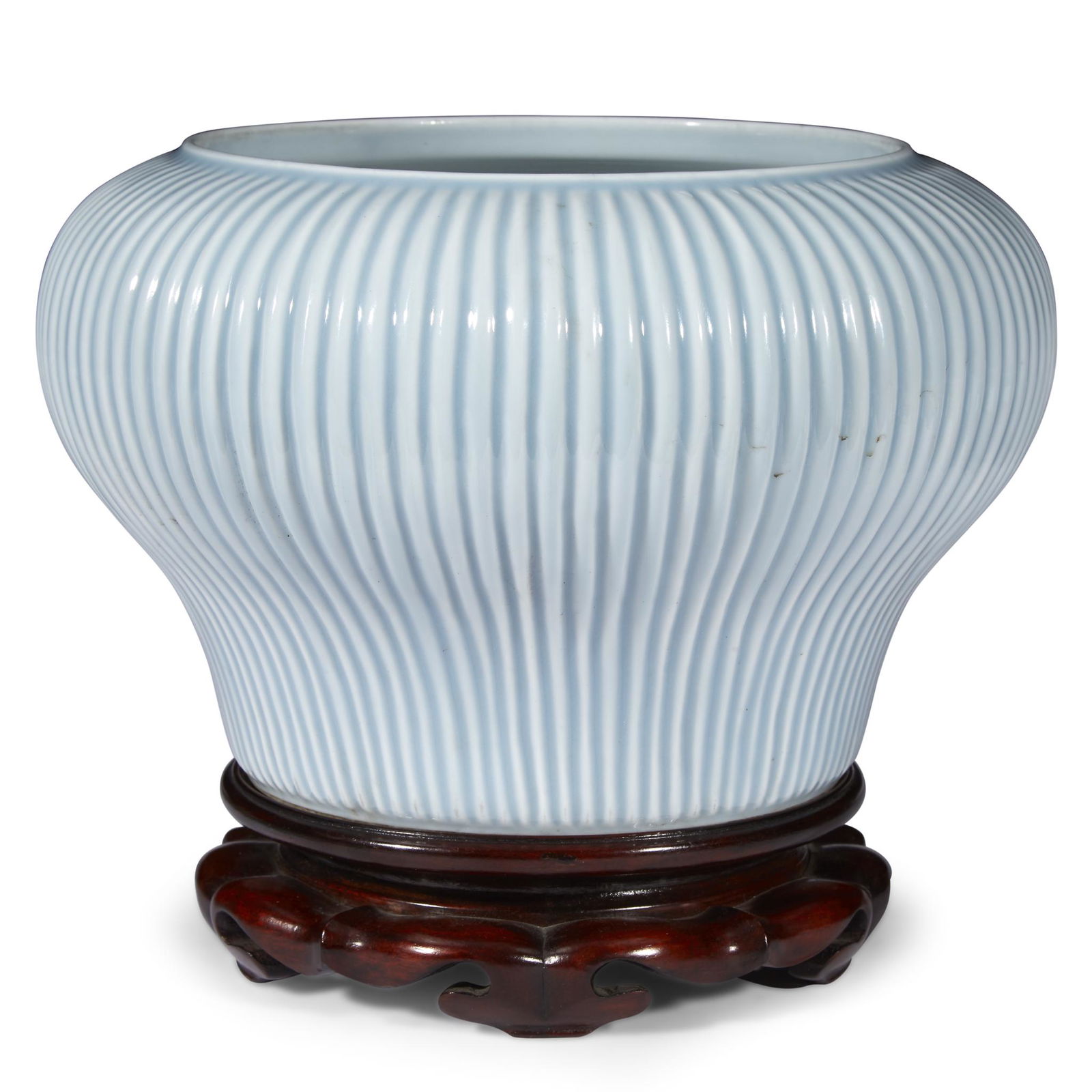 A Chinese "1,000" rib 'clair-de-lune' glazed jar, (1 of 1)