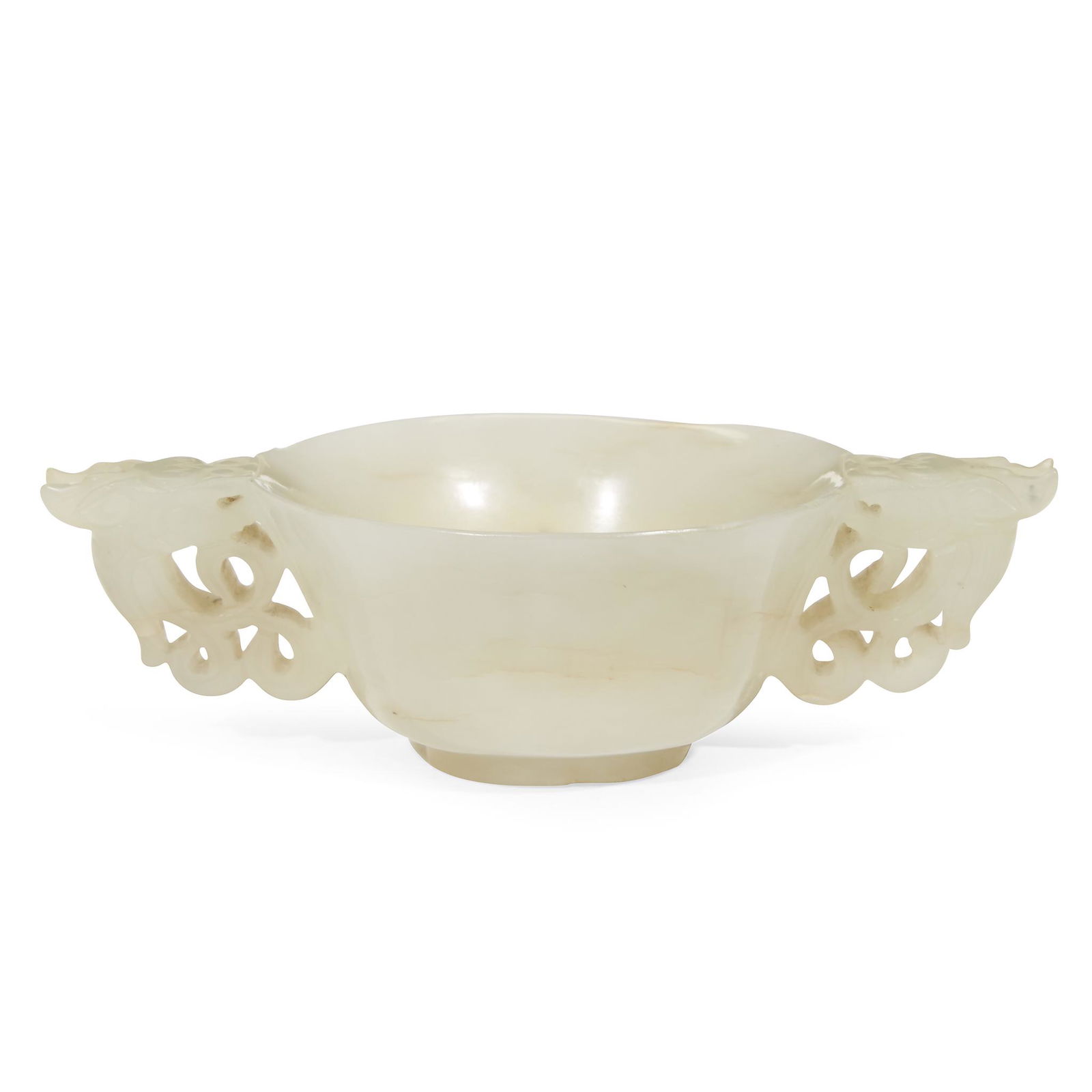 A Chinese grey-white jade libation cup, probably (1 of 1)