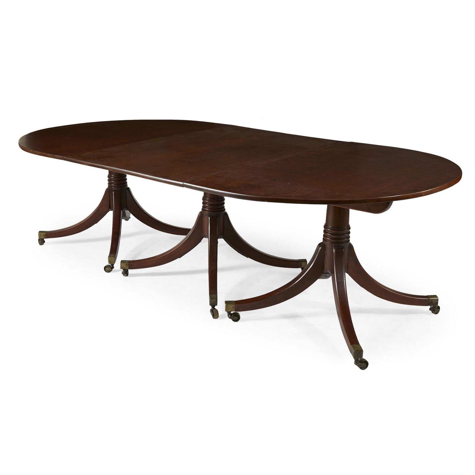 A George III mahogany pedestal dining table, late (1 of 1)