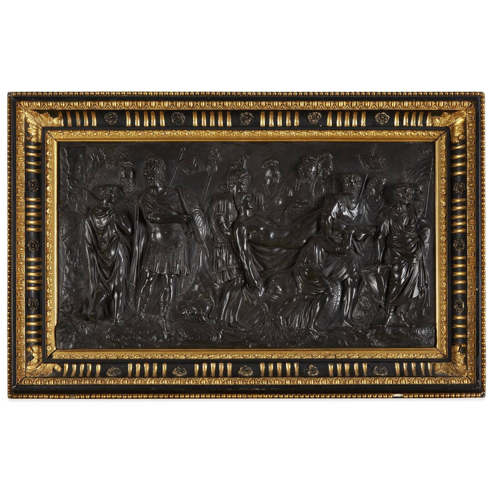 A Wedgwood black basalt plaque, 'Death of Meleager', (1 of 1)