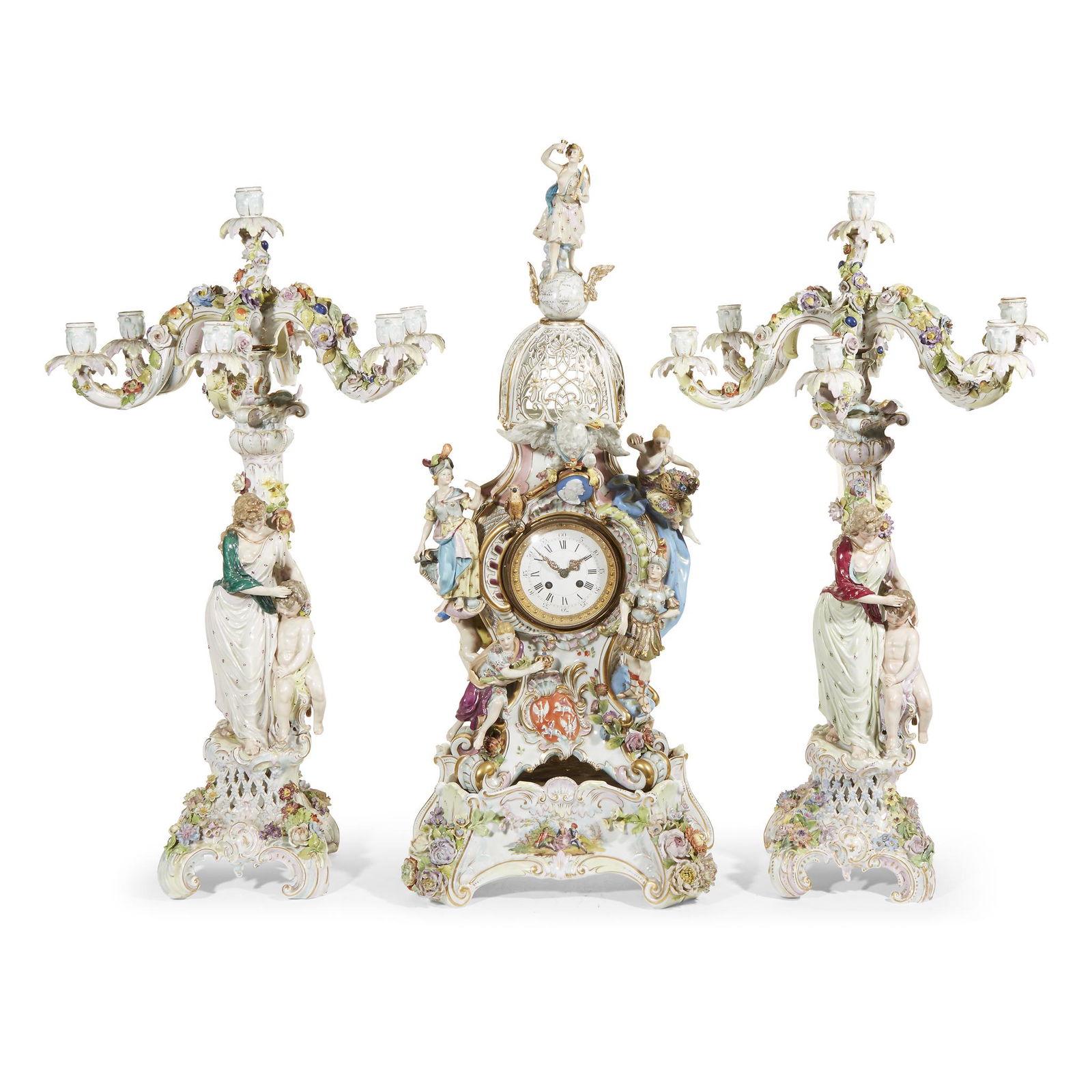 An impressive Meissen style hand-painted and (1 of 1)