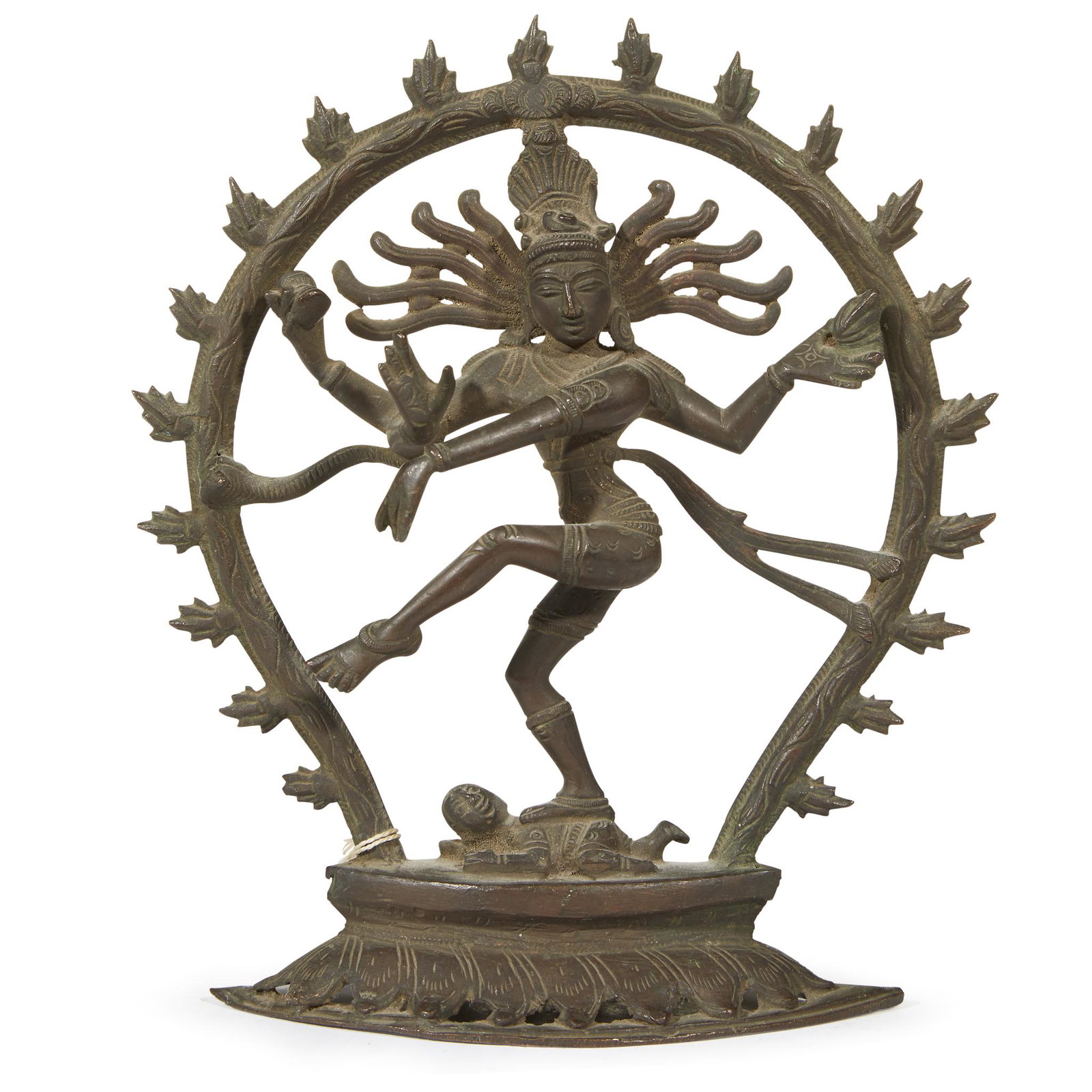 An Indian bronze figure of Shiva Nataraja,: An Indian bronze figure of Shiva Nataraja H: 8 3/4 in. PROVENANCE: Collection of Bernard Conwell Carlitz, Philadephia Thence by descent to the present owner