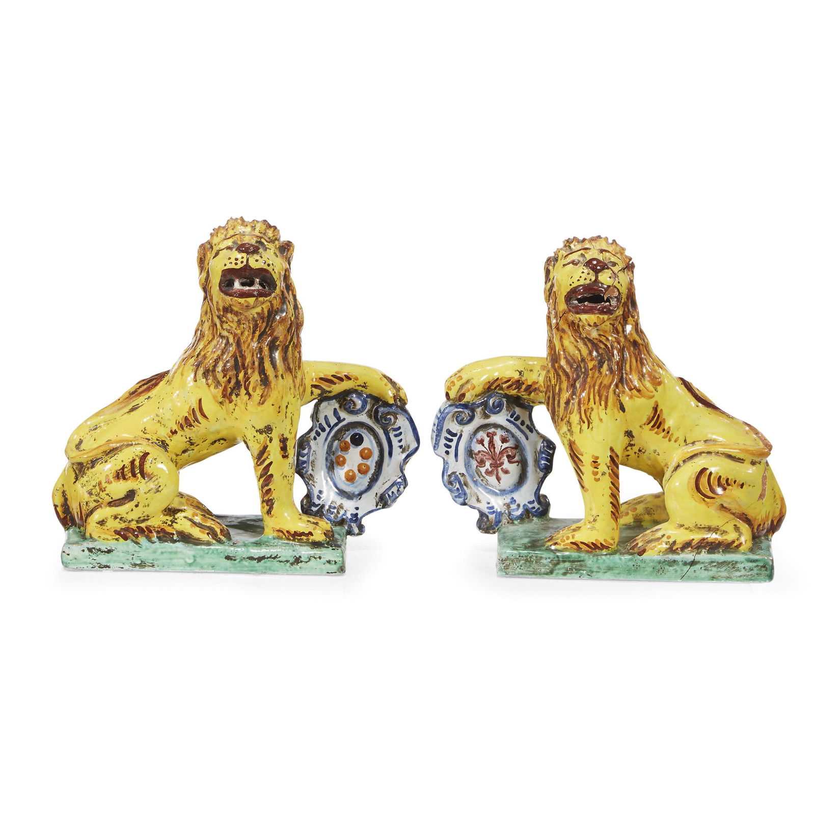 A pair of Continental tin-glazed earthenware (1 of 1)