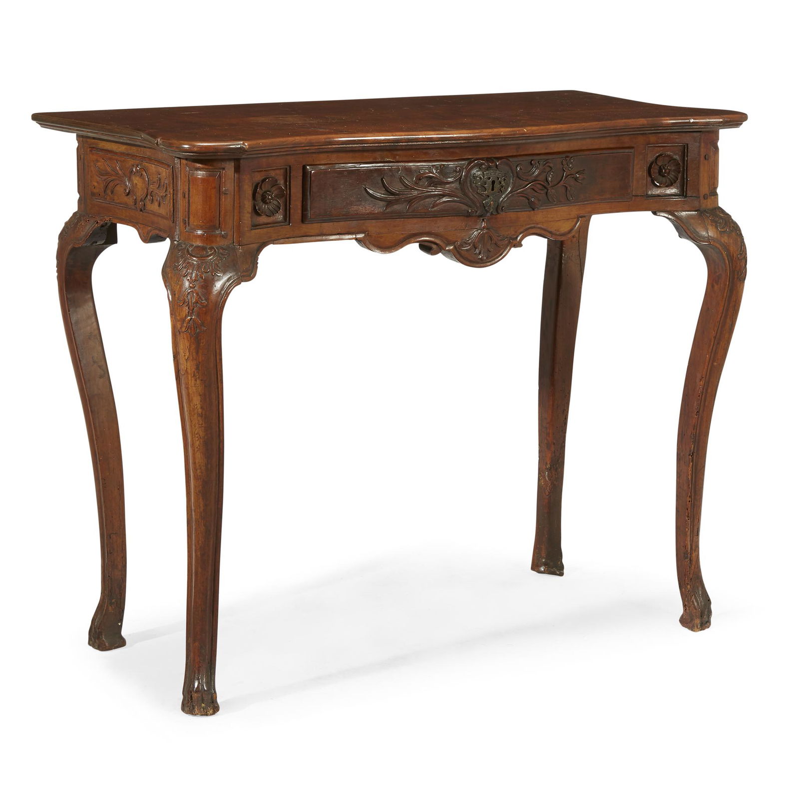 A Régence carved walnut console, second quarter 18th (1 of 1)