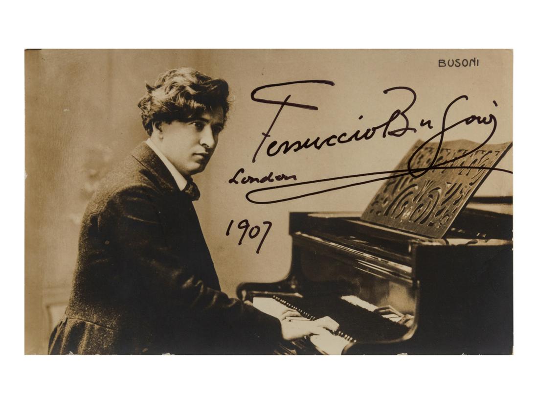 BUSONI, Ferruccio (1866-1924). Photographic postcard (1 of 1)