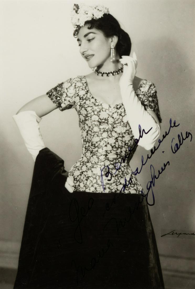 CALLAS, Maria (1923-1977). Black and white photographic (1 of 1)