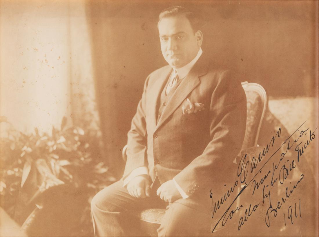 CARUSO, Enrico (1873-1921). Sepia photograph signed (1 of 1)