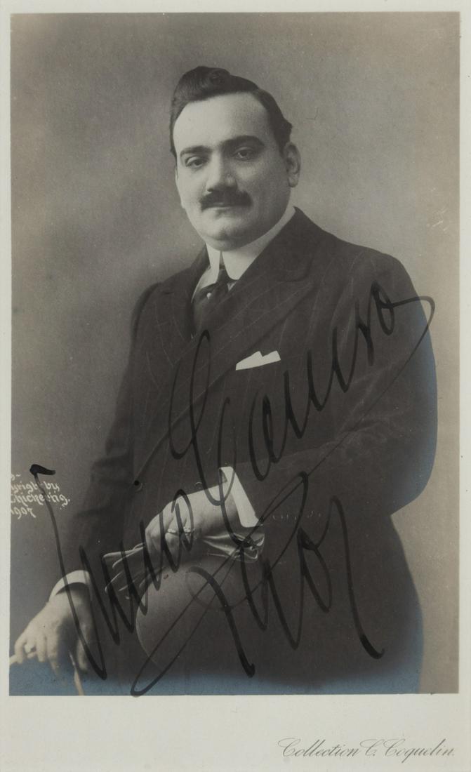 CARUSO, Enrico (1873-1921). Black and white promotional (1 of 1)