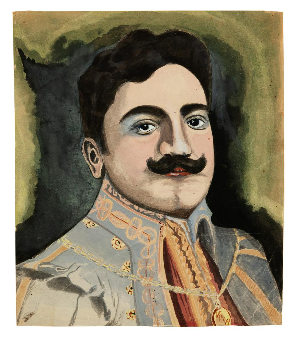 CARUSO, Enrico (1873-1921). Original watercolor, self (1 of 1)