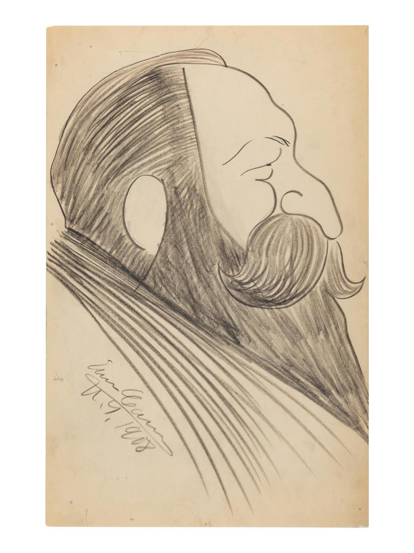CARUSO, Enrico (1873-1921). Original drawing, profile (1 of 1)
