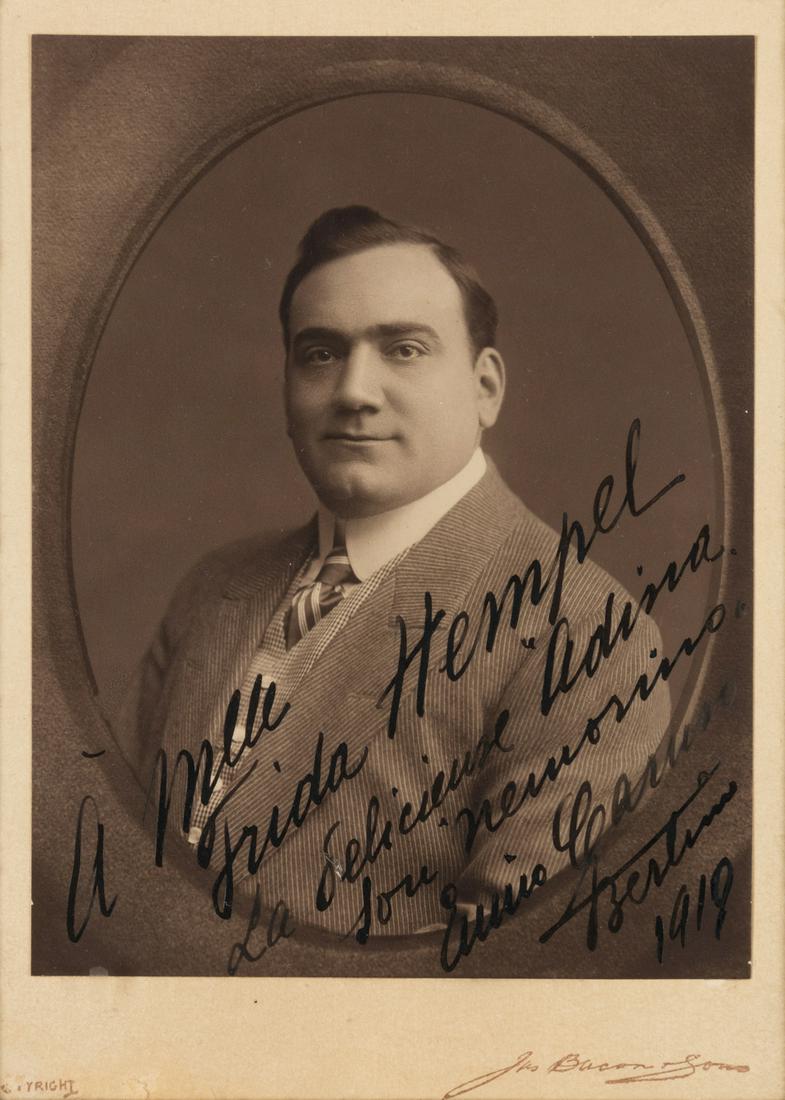 CARUSO, Enrico (1873-1921). Sepia cabinet card (1 of 1)