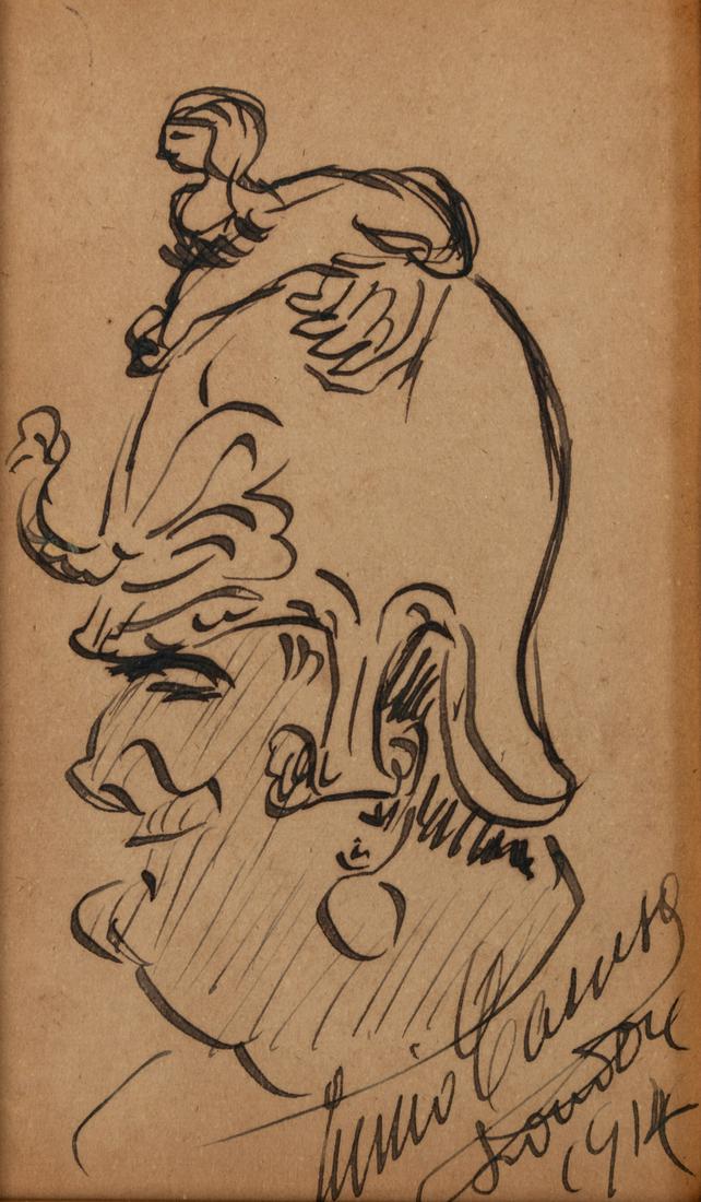 CARUSO, Enrico (1873-1921). Original drawing, self (1 of 1)