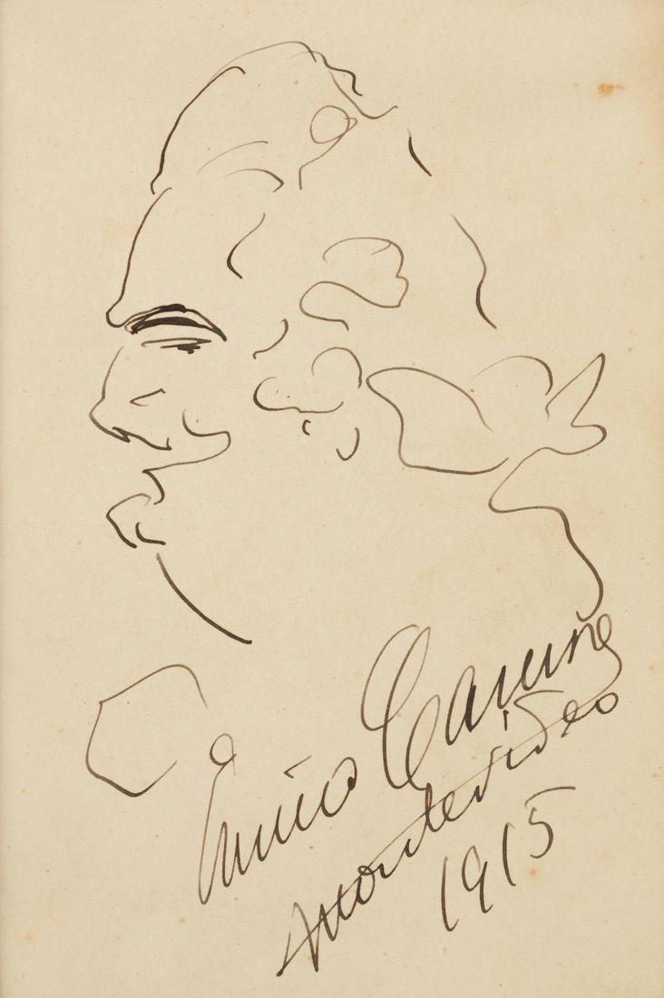 CARUSO, Enrico (1873-1921). Original drawing as Des (1 of 1)