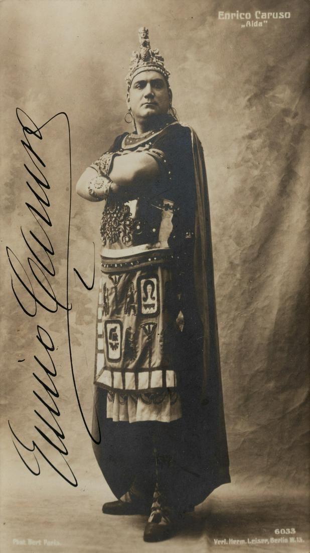 CARUSO, Enrico (1873-1921). Sepia photograph as Radames (1 of 1)