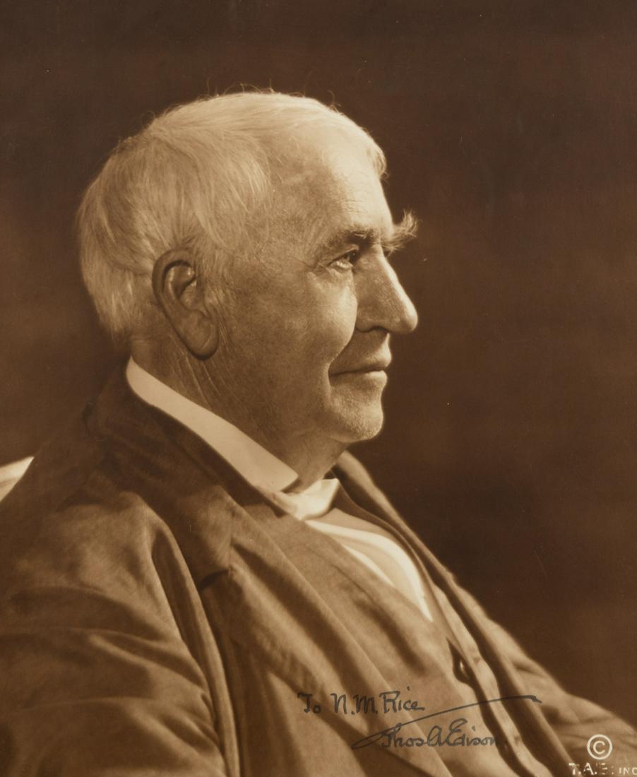 EDISON, Thomas A. (1847-1931). Black and white (1 of 1)