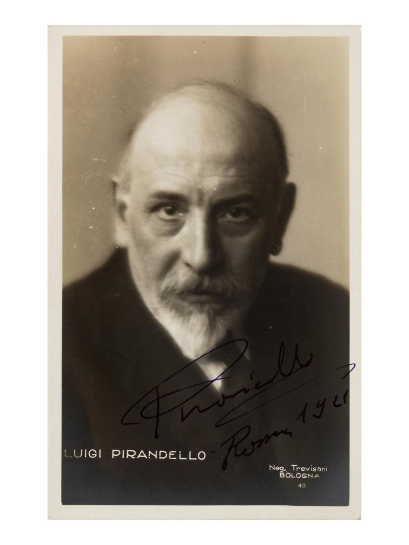 PIRANDELLO, Luigi (1867-1936). Photographic postcard (1 of 1)