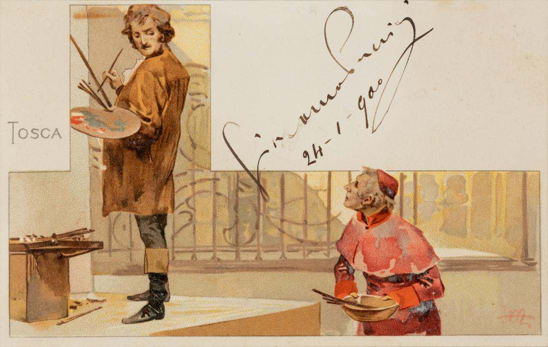 PUCCINI, Giacomo (1858-1924). Promotional color-printed (1 of 1)
