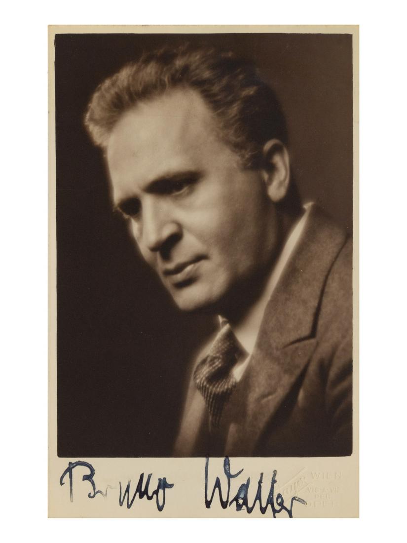 SCHLESINGER, Bruno Walter (1876-1962). Photographic (1 of 1)