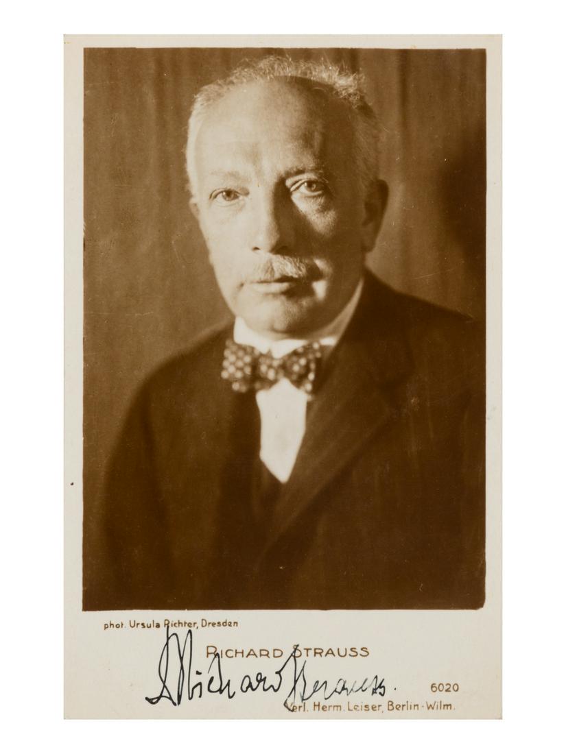 STRAUSS, Richard (1864-1949). Photographic postcard (1 of 1)