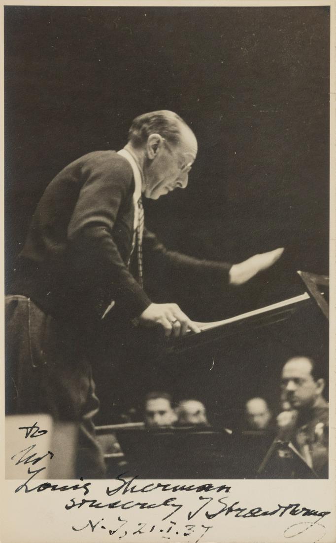 STRAVINSKY, Igor (1882-1971). Black and white (1 of 1)