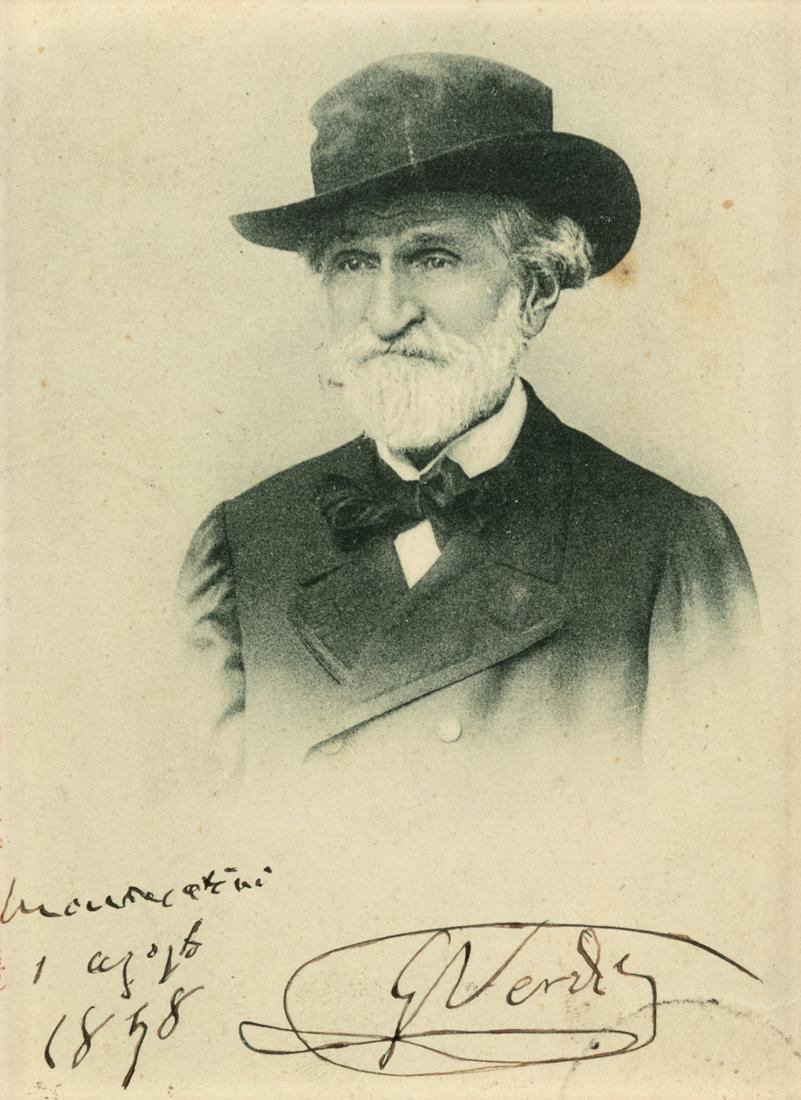 VERDI, Giuseppe (1813-1901). Photographic postcard (1 of 1)