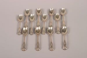 A Set of Twelve George III Silver Teaspoons, Willi