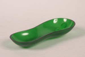 An Eva Zeisel Plastic Serving Dish,: An Eva Zeisel Plastic Serving Dish, for The Clover Box and Manufacturing Company, New York. Unmarked. Length 10 1/2 inches. Exhibited Akron Art Museum, Useful Objects for the Home, November 2 - Decemb