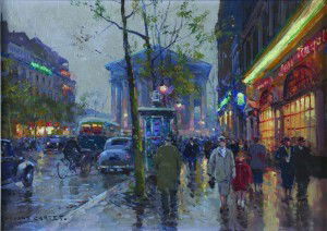 Edouard Leon Cortes, (French, 1882-1969),: Edouard Leon Cortes (French, 1882-1969) Le Madeleine, Paris oil on canvas signed "Edouard Cortes" (lower left) 13 x 18 inches.