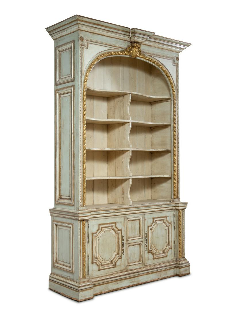 A Pair of Louis Philippe Provincial Painted Bookcases (1 of 2)