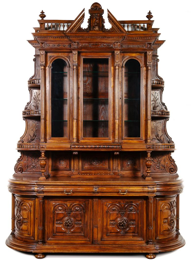 A French Renaissance Revival Carved Walnut Server (1 of 4)