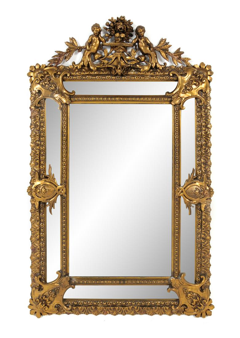 An Italian Baroque Giltwood Mirror (1 of 2)