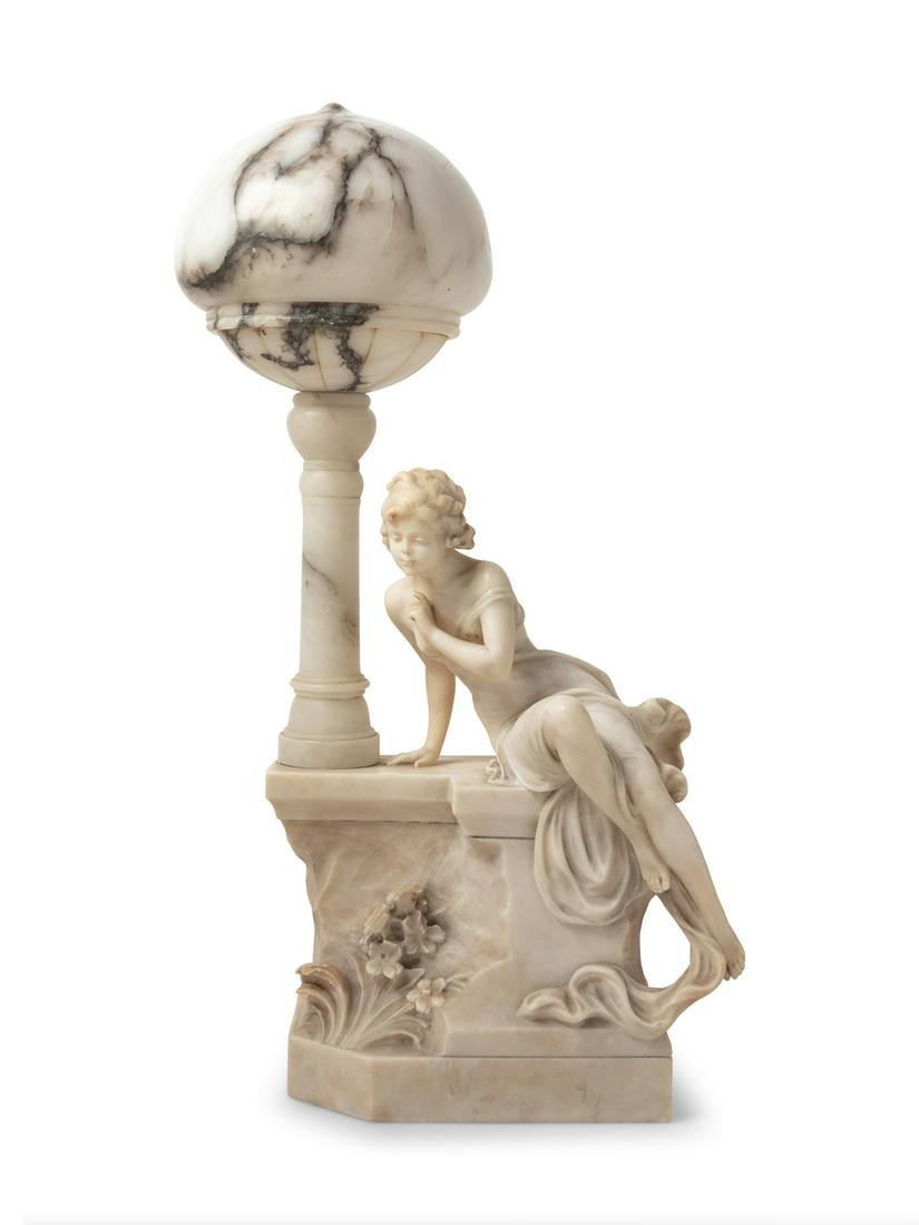 An Italian Alabaster Figural Lamp (1 of 2)