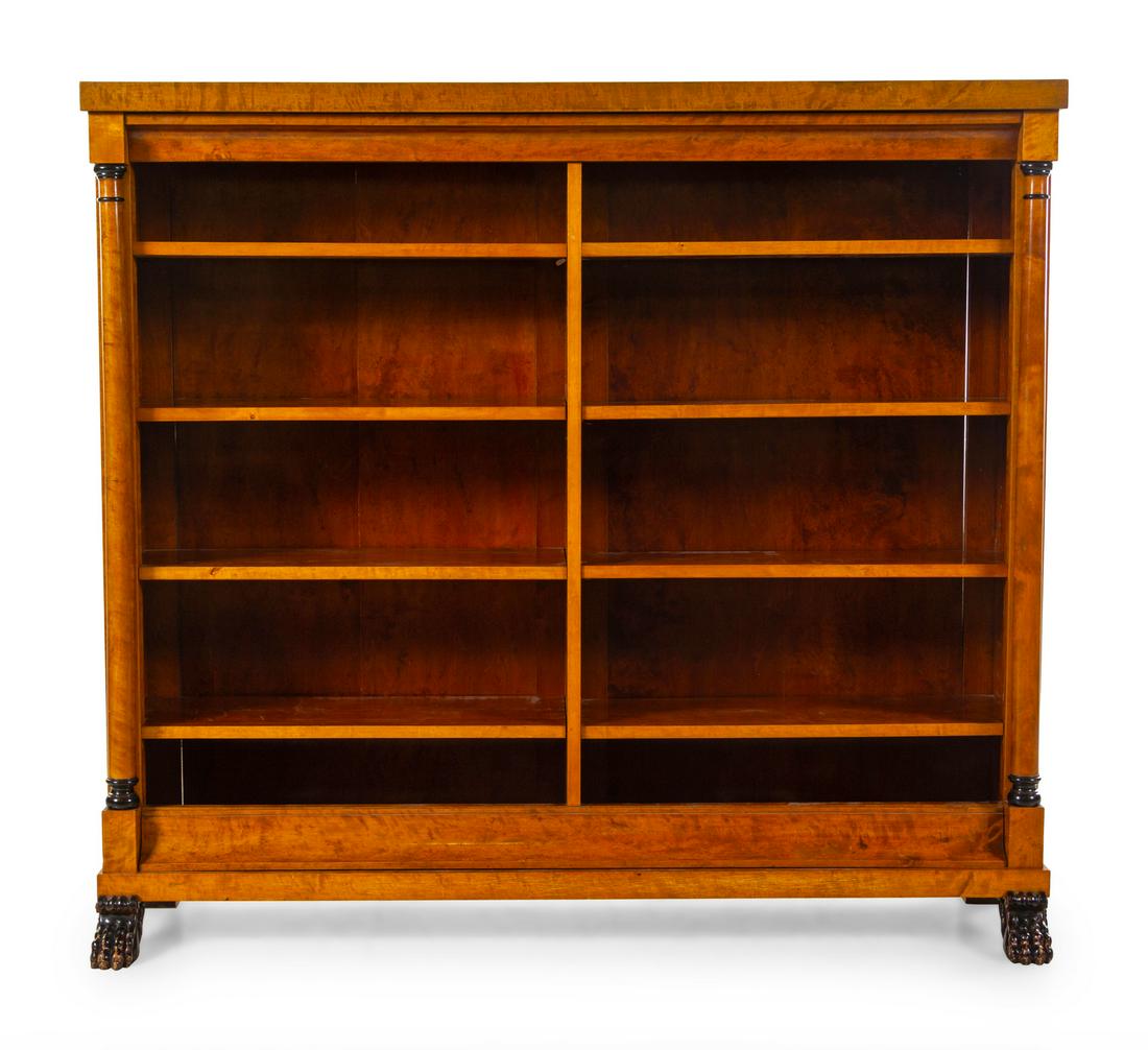 A Biedermeier Burlwood Bookcase (1 of 1)