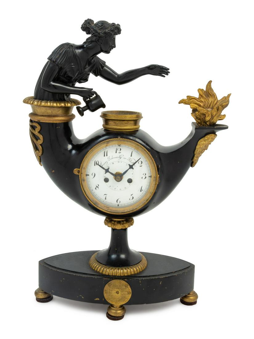 An Austrian Neoclassical Bronze Mantel Clock (1 of 1)