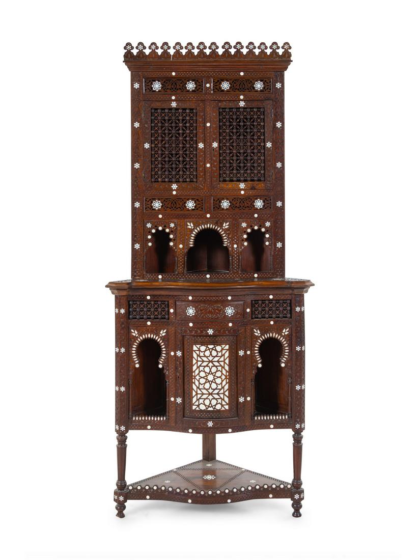 An Ottoman Turkish Carved and Mother-of-Pearl Inlaid (1 of 2)