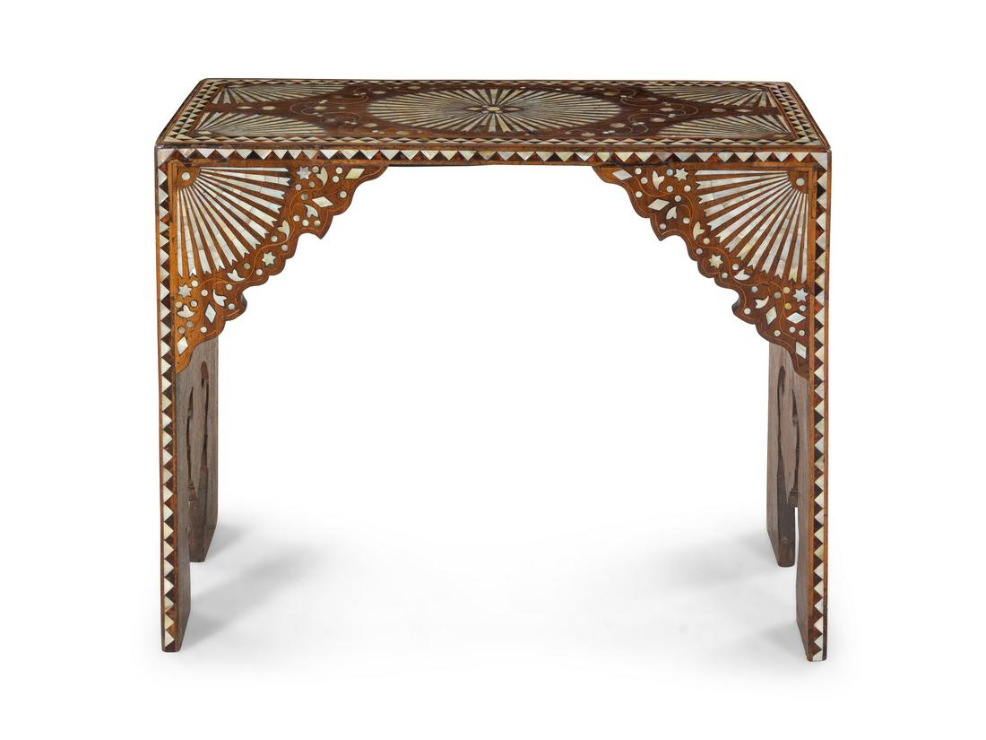 A Syrian Mother-of-Pearl Inlaid Table (1 of 2)