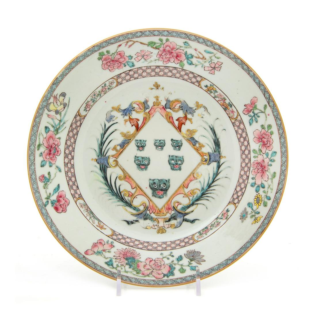 A Chinese Export Armorial Porcelain Plate (1 of 1)