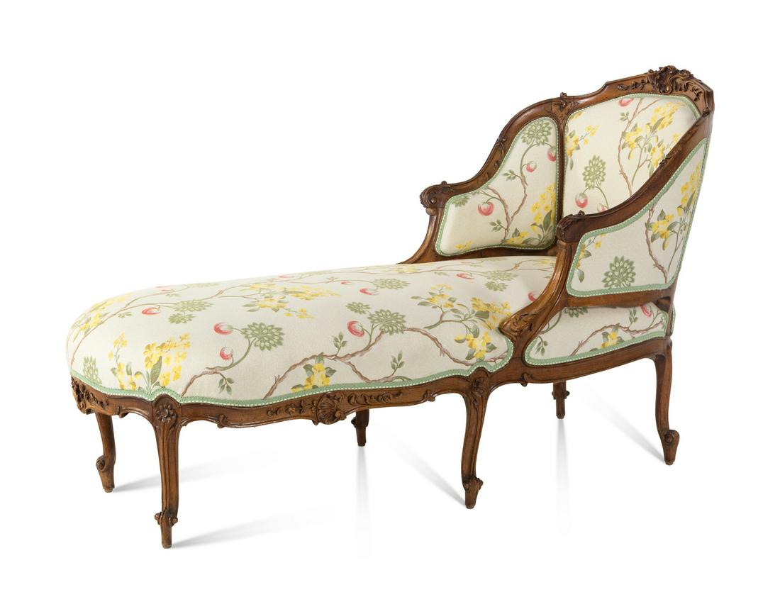 A Louis XV Style Walnut Chaise Longue (1 of 2)