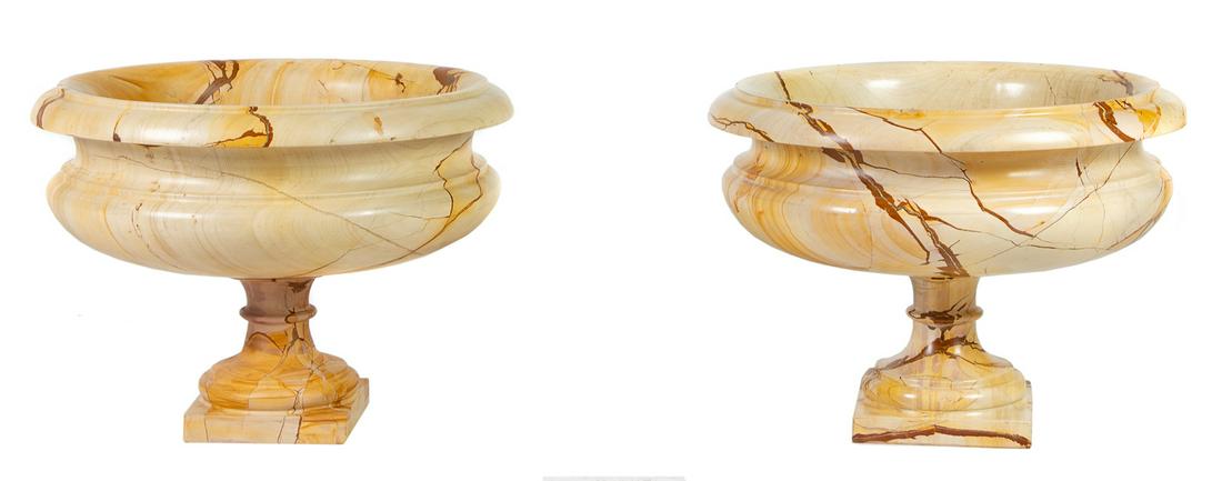 A Pair of Italian Marble Urns (1 of 1)