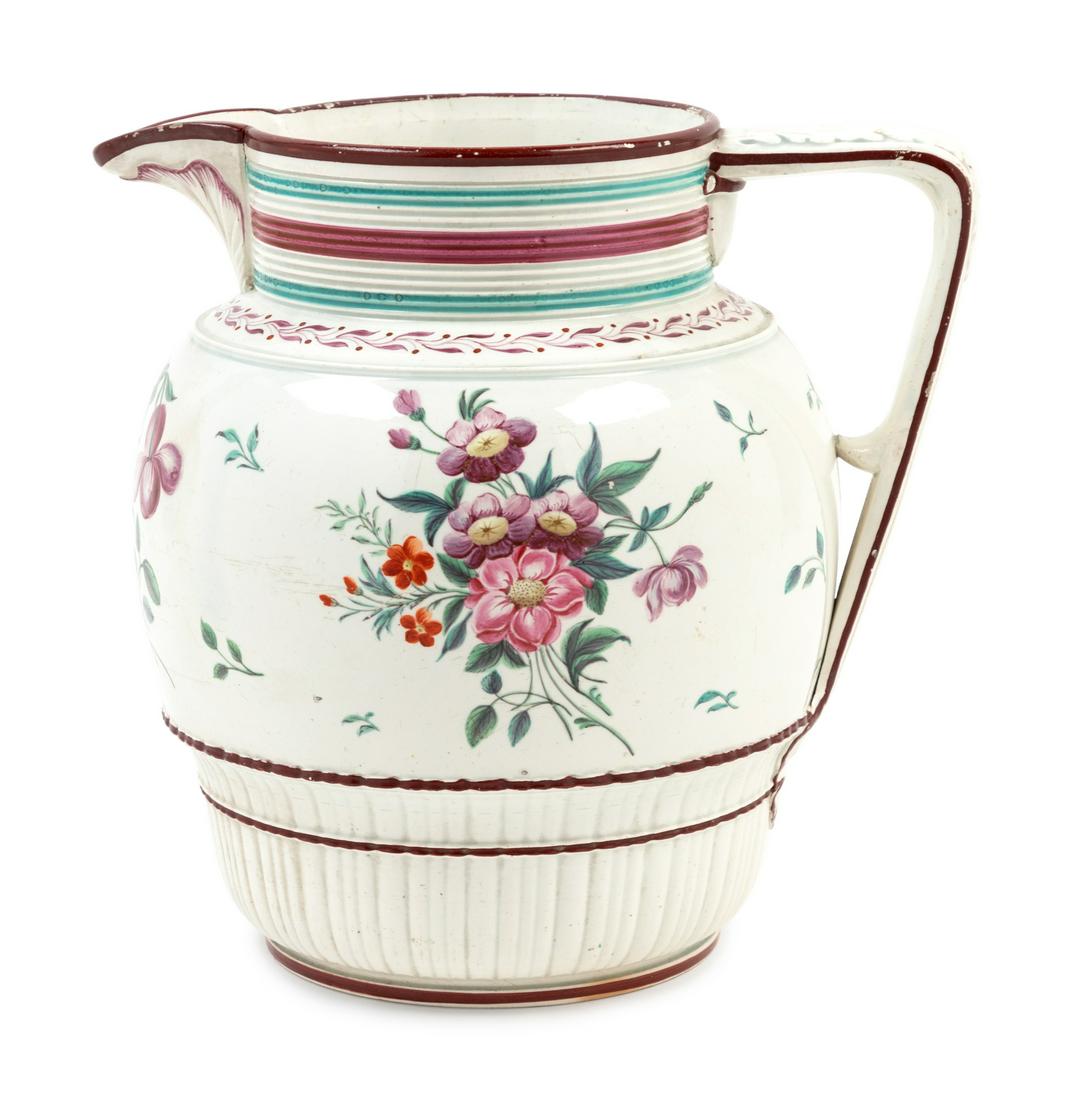 A Herculaneum Polychrome Enameled Earthenware Jug (1 of 1)