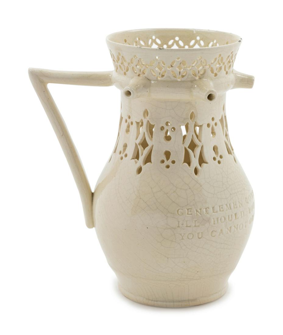 A Leeds Creamware Puzzle Jug (1 of 2)