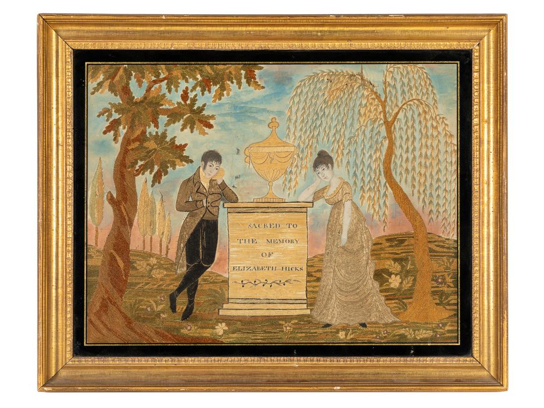 A George III Needlework Mourning Picture  Height 16 1/2 (1 of 1)